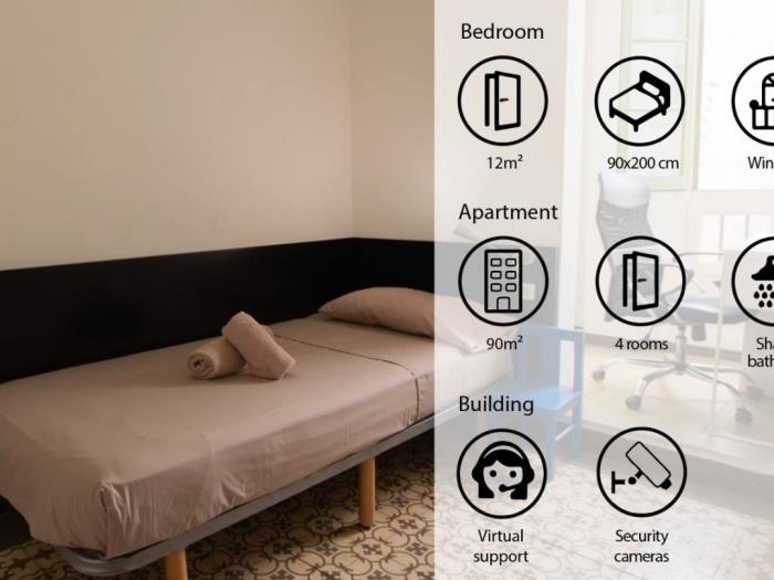 Precioso piso compartido con habitaciones individuales luminosas y spaciosas. - My Space Barcelona Apartamentos