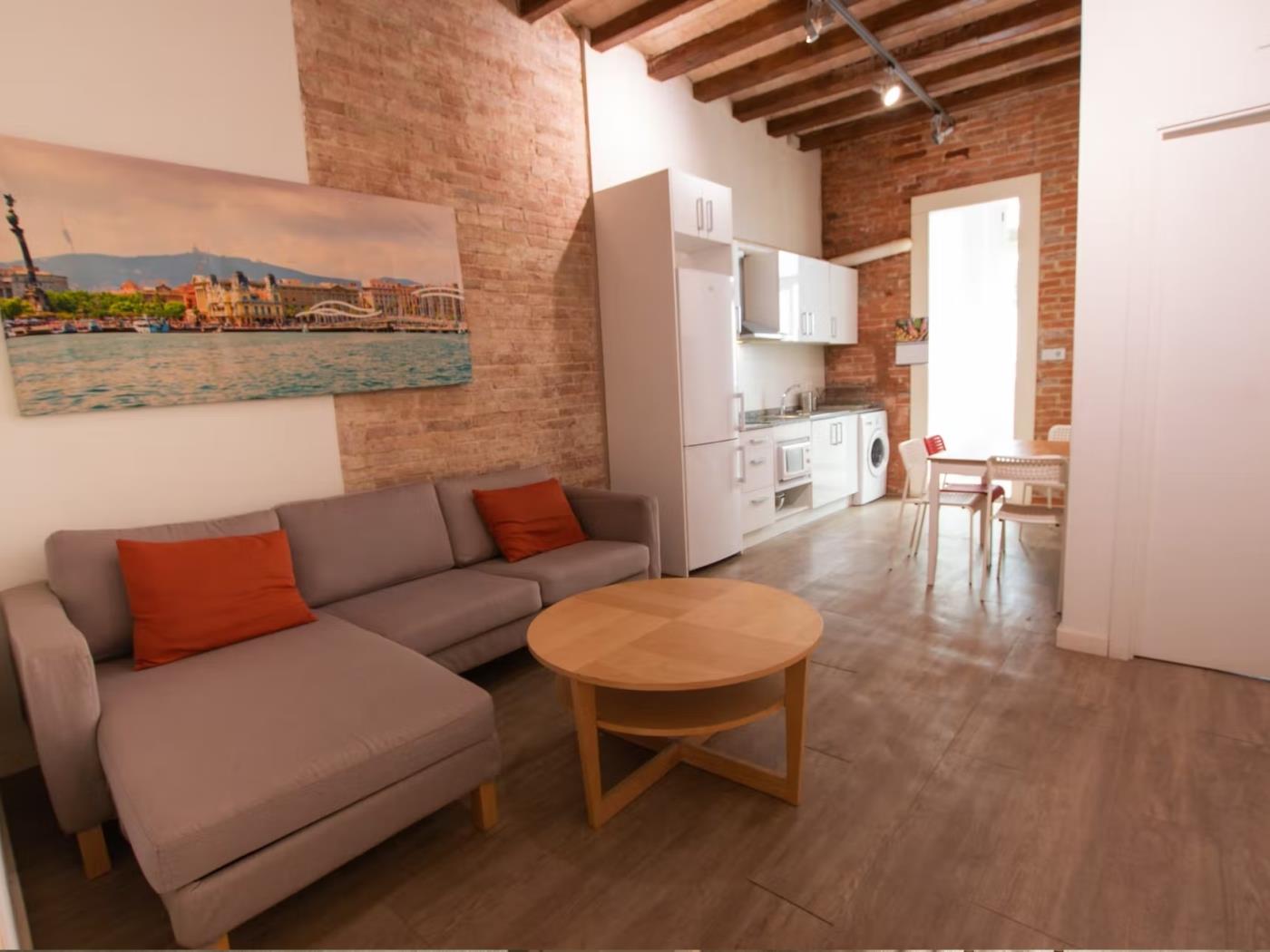 Habitación en nuevo piso de 4 habitaciones en Gràcia con balcón - My Space Barcelona Apartamentos